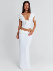 Zurai Maxi Skirt White