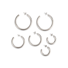 Lior 3 Pair Earring Set Silver