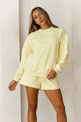 Base Round Neck Miami Sweatshirt Lemon