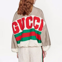 Gucci Logo-Print Nylon Jacket #386343