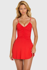 Modal Mini Dress In Cherry