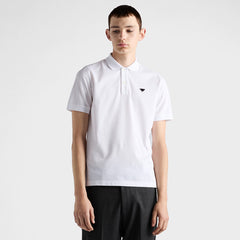 PRADA  Black Piqué Polo Shirt #387776