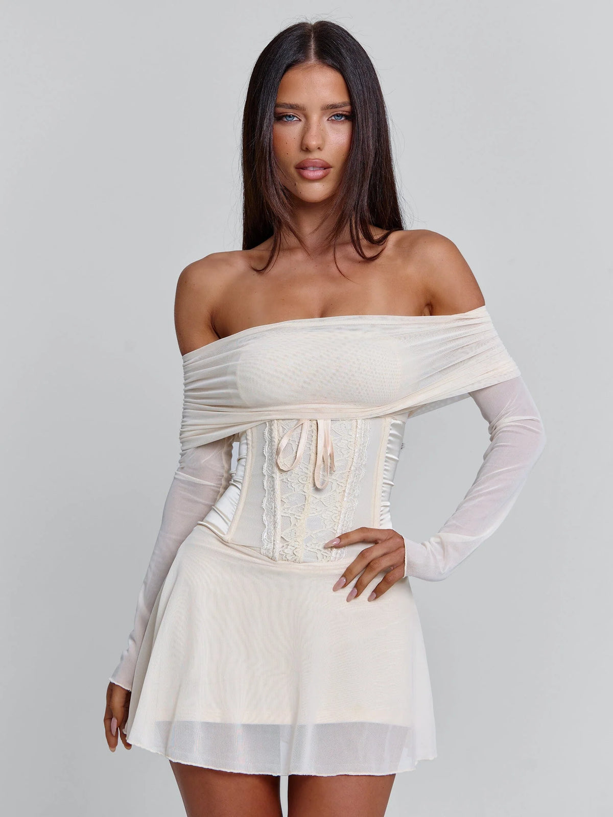 Orla Mini Dress Beige