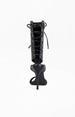 Women's Bohdi Black Lace-Up Stiletto Sandals