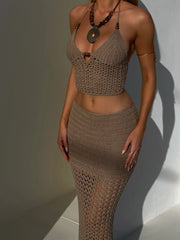 Eviana Maxi Skirt Tan