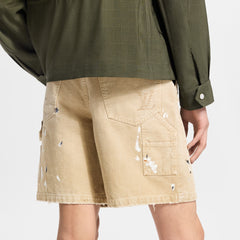 LOUIS VUITTON Embellished Denim Carpenter Shorts #386538