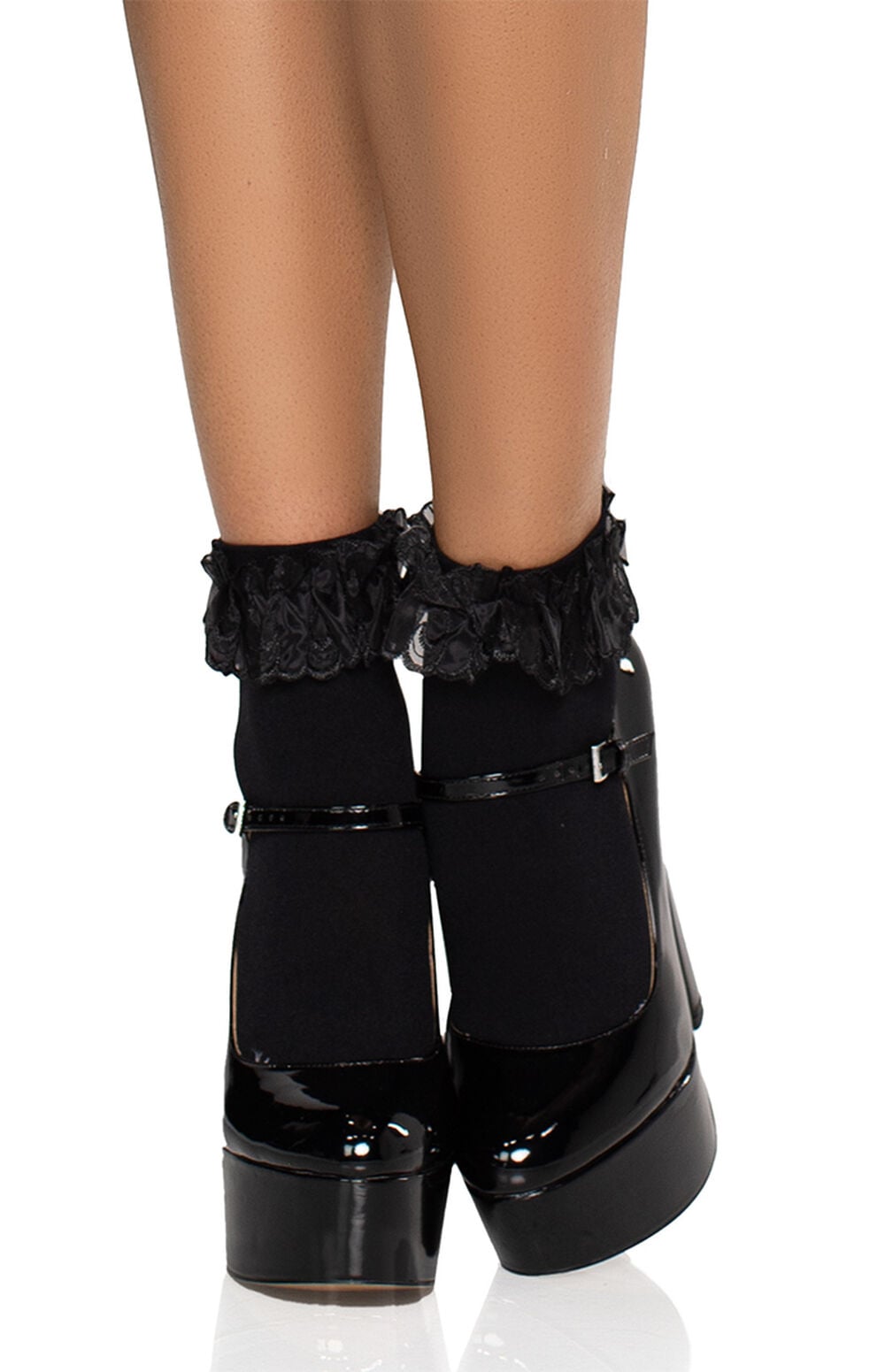 Diem Lace Ruffle Anklet Socks