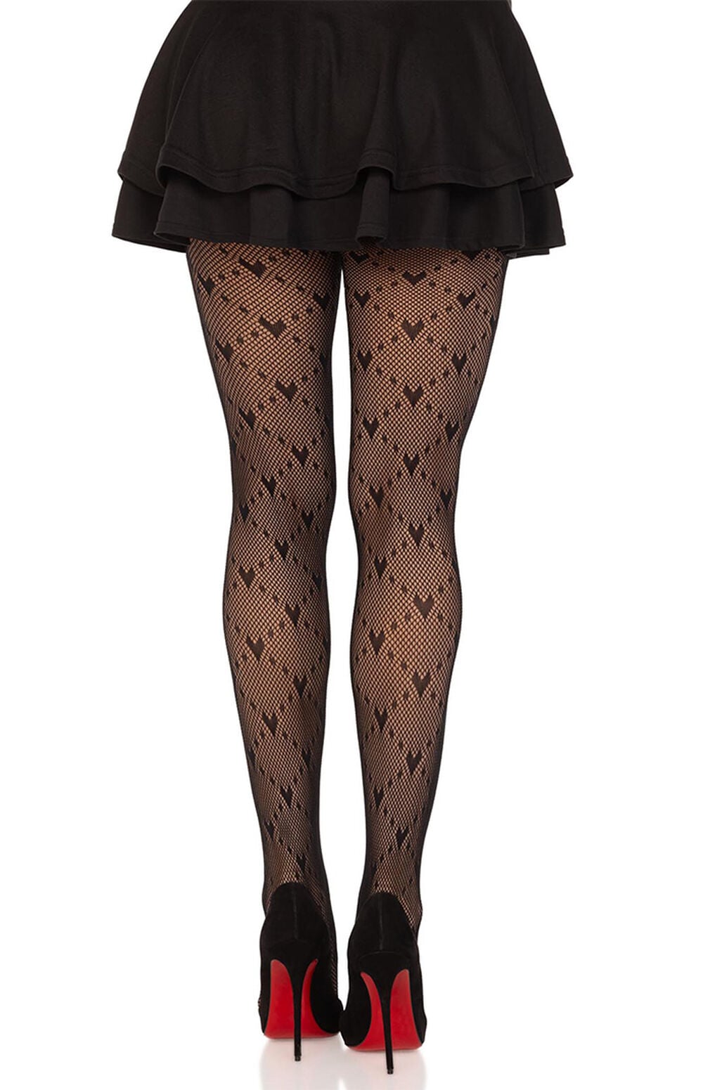 Valentina Heart Fishnet Tights