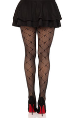 Valentina Heart Fishnet Tights