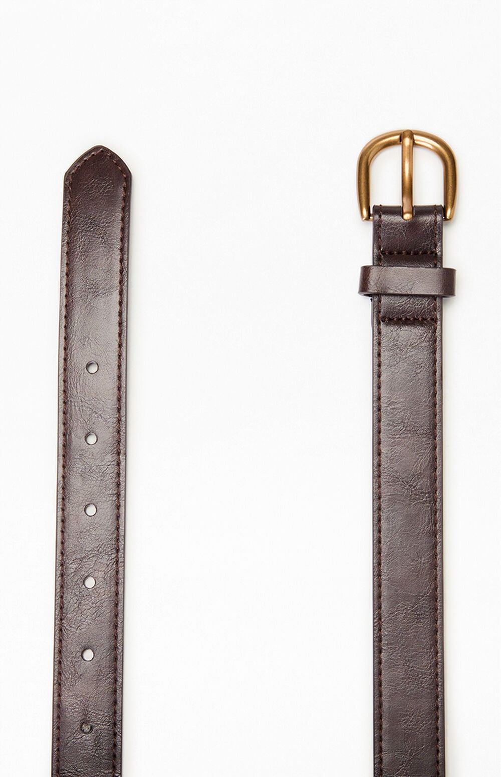 Faux Leather Buckle Belt