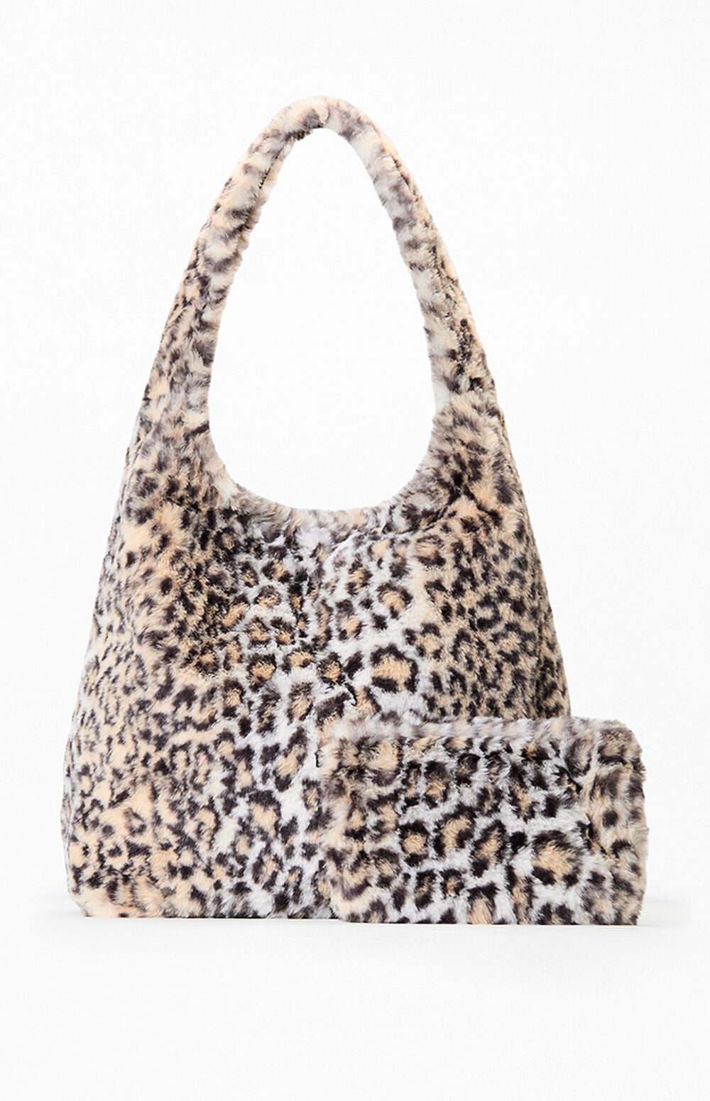 Leopard Faux Fur Shoulder Bag