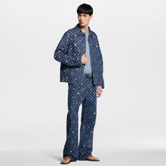LOUIS VUITTON Monogram Embroidered Denim Overshirt and Skate Pants #387306