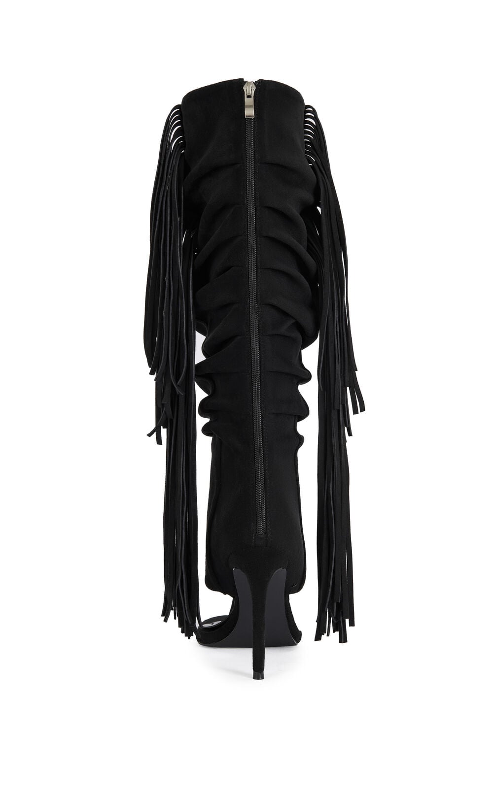 Women's Johanna Black Fringe Stiletto Booties