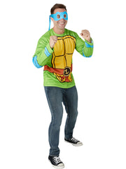 Men's Teenage Mutant Ninja Turtles Classic Leonardo Costume Top and Mask