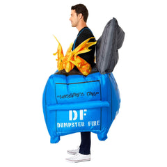 Adult Dumpster Fire Inflatable Costume
