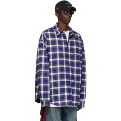 Men's Spring/Fall Fashion Casual Collared Single Breasted Checkered Wool Blend Cotton Shirt Jacket #79572