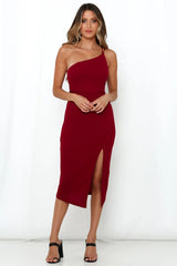 Hello Molly Taking It Back Dress Maroon