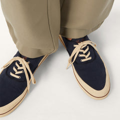 Loro Piana Nantucket Walk Sneaker Cotton Blue Navy Low Top #386139