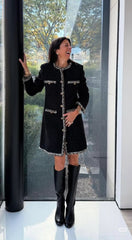 Chanel Solid Color Round Neck Single Breasted Jacket #333196