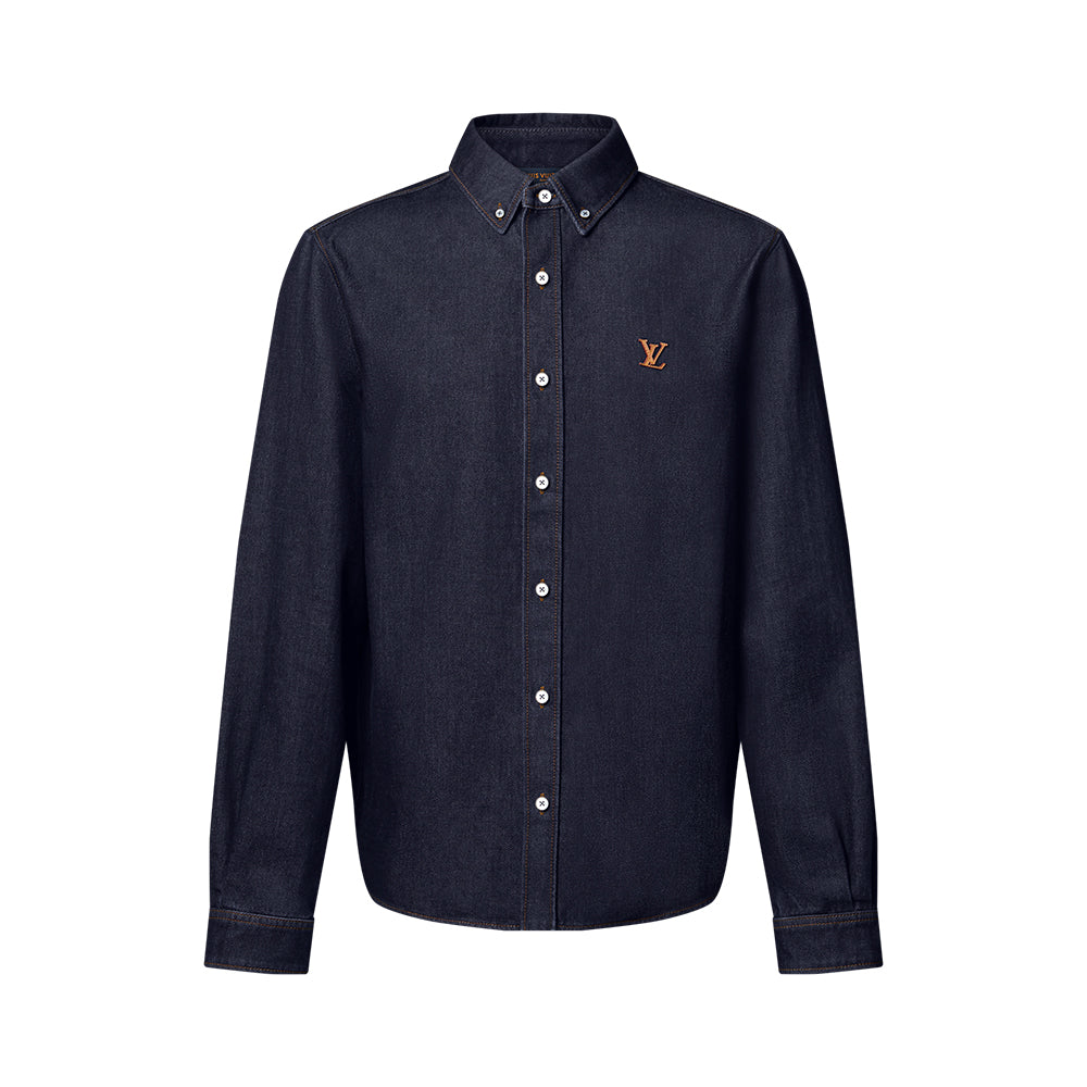 LOUIS VUITTON Denim Long-Sleeved Shirt and Shorts #386493