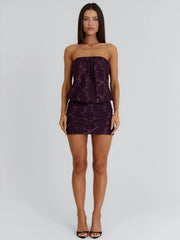 Ayanna Mini Dress Plum