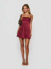 Easy To Love Mini Dress Burgundy