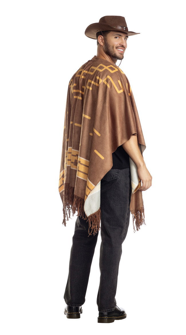 Unisex Cowboy Poncho Costume - Image 3