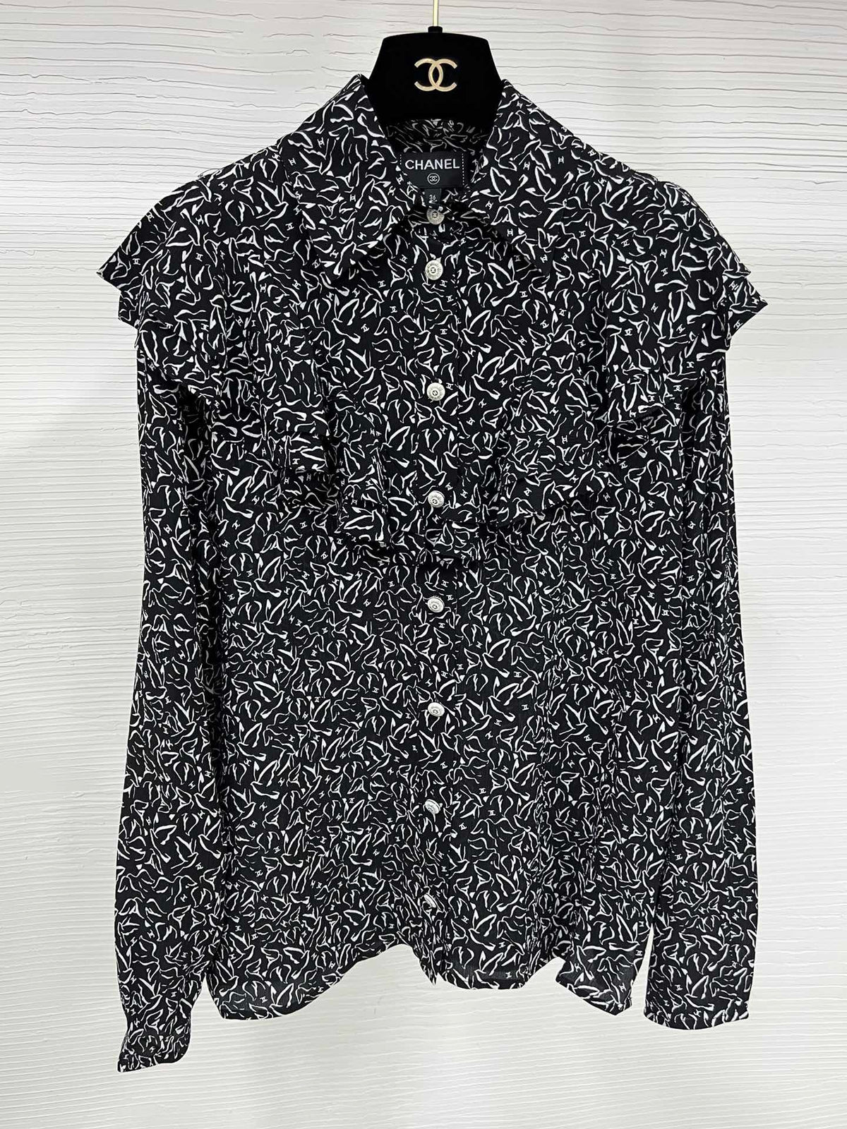 Chanel Silk Peace Dove Shirt #378959