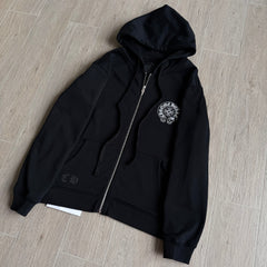 Chrome Hearts 925 Sterling Silver Hardware Classic  City Limited Zipper Sweatshirt #333192