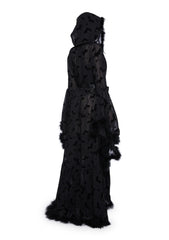 Witch You Were Here Marabou Robe - Black