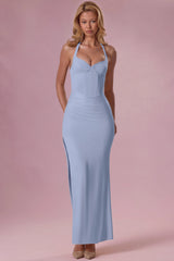 Jersey Corset Bridesmaid Dress In Powder Blue