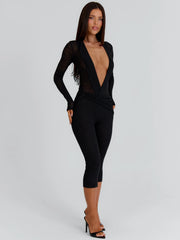 Giovana Capri Jumpsuit Black