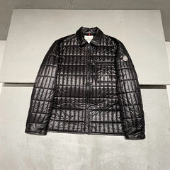 Moncler Men's Winter Fashion Casual Lapel Zipper Minimalist Vertical Quilted Lightweight Cotton Outerwear  Jacket #79317