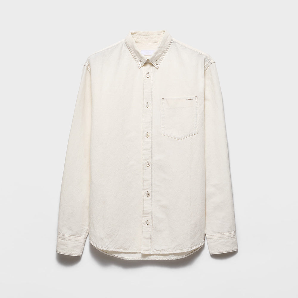 PRADA Ecru Chambray Shirt  #387721