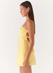 Lights Out Mini Dress - Yellow