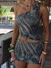 Wolfe Mini Skirt Safaria