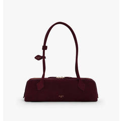 Alaia Le-Teckel Women's Goatskin Long Handle Handbag Solid Color Zipper Casual Shoulder Bag Bags #77835