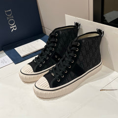 DIOR Dior Hooper High-Top Sneaker Black Dior Oblique Jacquard and Black Suede Calfskin #393806