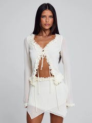 Mae Mini Skirt Ivory