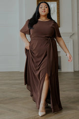 Naomi Short Sleeve Maxi Dress | Espresso
