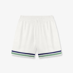 Casablanca Paris White Hotel Emblem Short Sleeve Silk Shirt and Shorts #387365