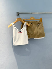 MiuMiu x New Balance Hollow Lace Vest Miniskirt#386347