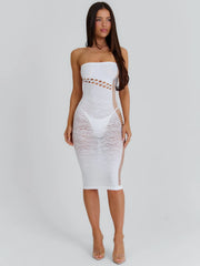 Jemimah Midi Dress White