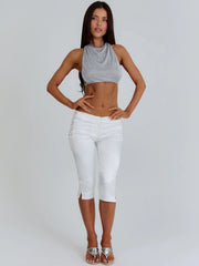 Ana Crop Top Silver