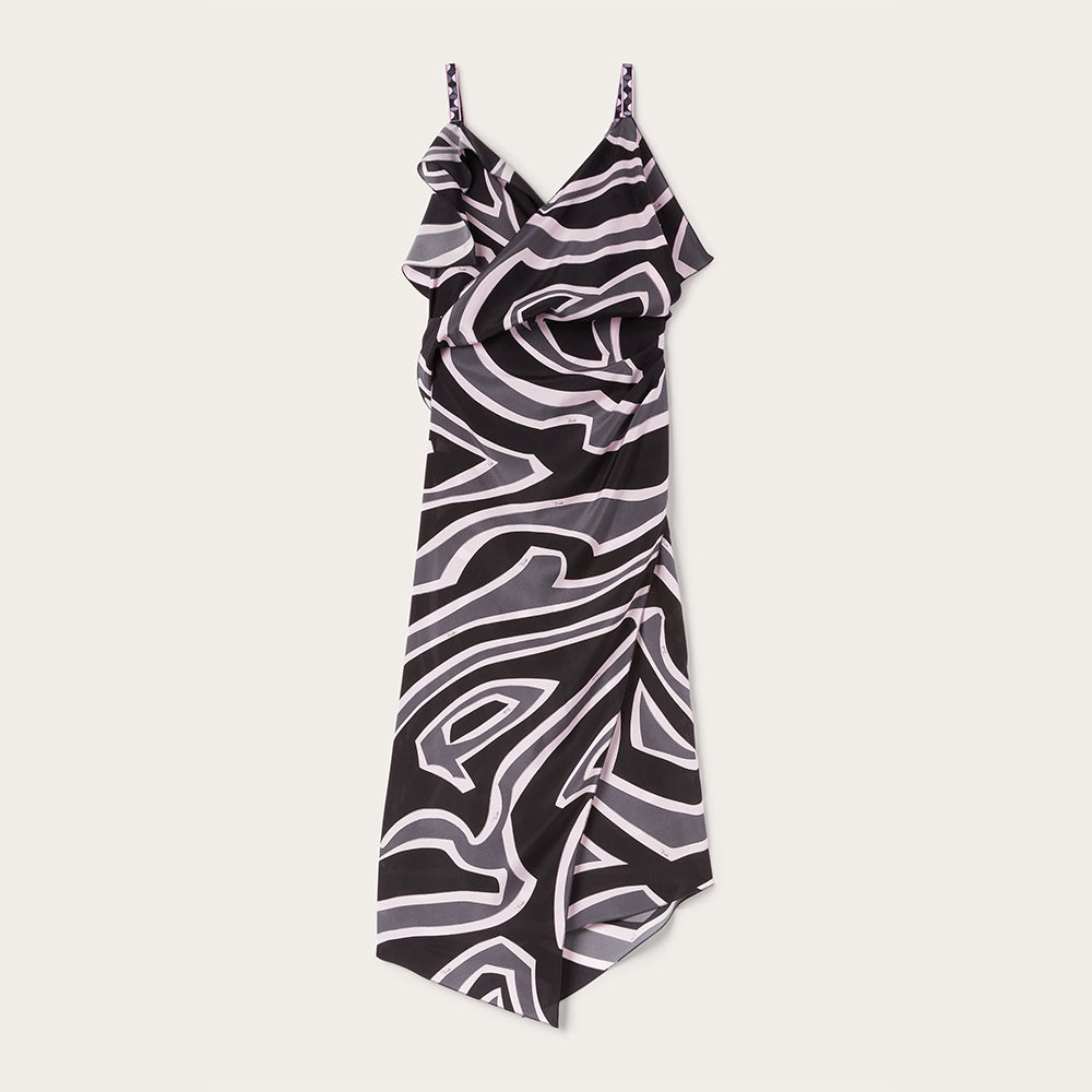 PUCCI Labirinto Print Asymmetrical Dress #385799