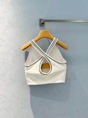 MiuMiu x New Balance Hollow Lace Vest Miniskirt#386347