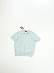 Loro Piana Cerulean Fusion Linen Silk Savan Polo_shirt Smart Casual Men's T-shirts #386302