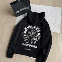 Chrome Hearts 925 Sterling Silver Hardware Classic  City Limited Zipper Sweatshirt #333192