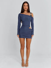 Aurelle Mini Dress Steel Grey