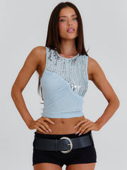 Kenya Crop Top Light Blue
